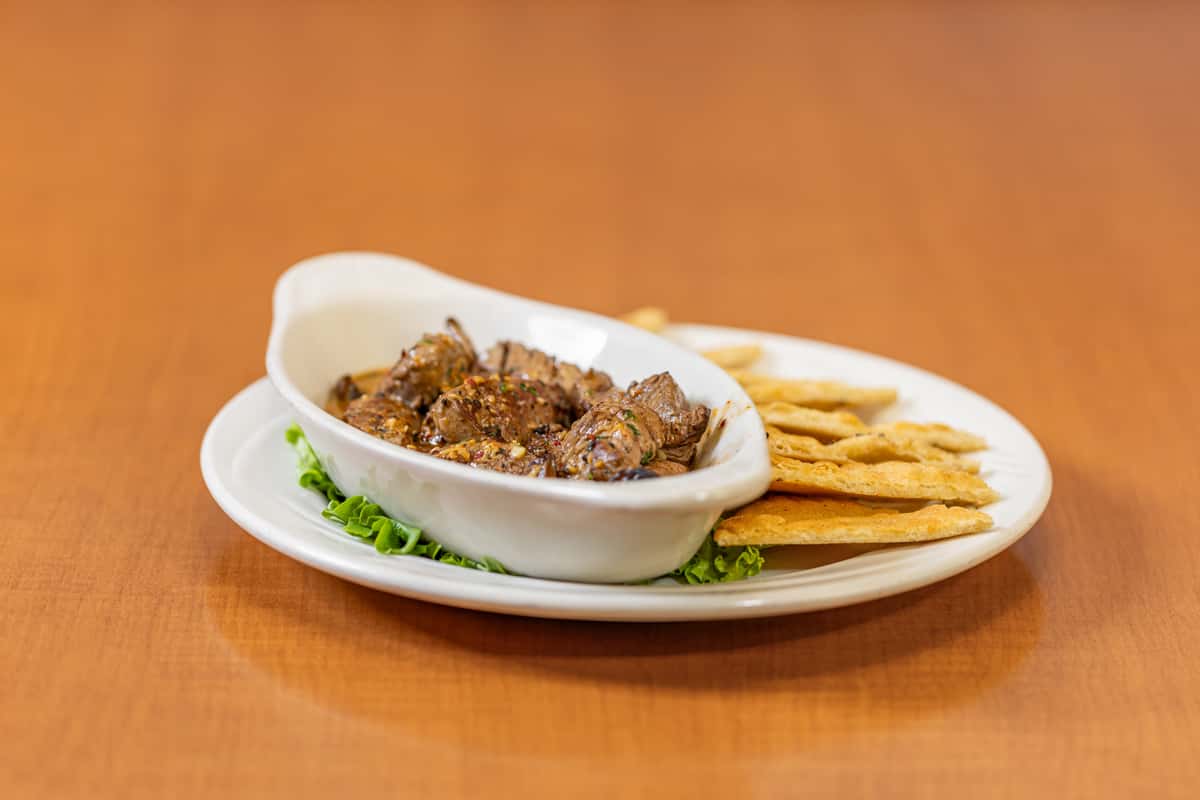 Tender, seasoned Steak Bites served as a signature appetizer at Collector's Choice Restaurant in Snohomish.