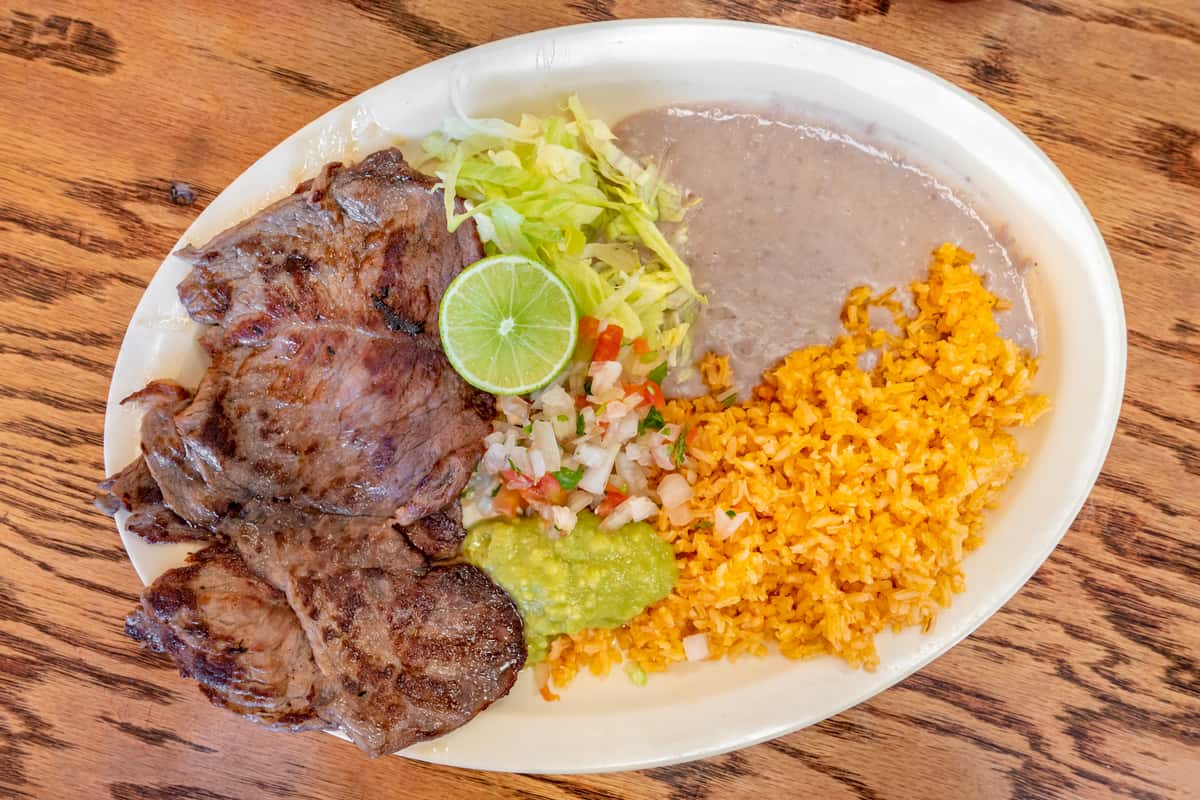 carne asada plate