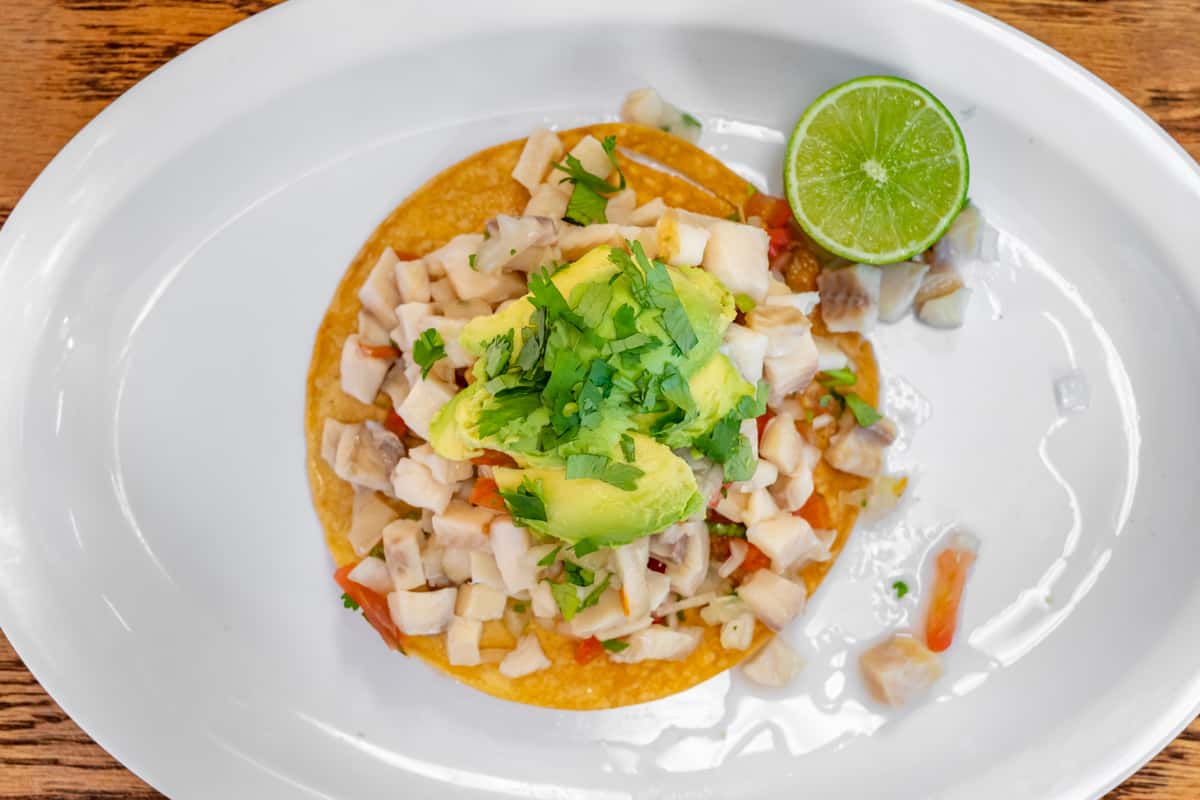 ceviche tostada