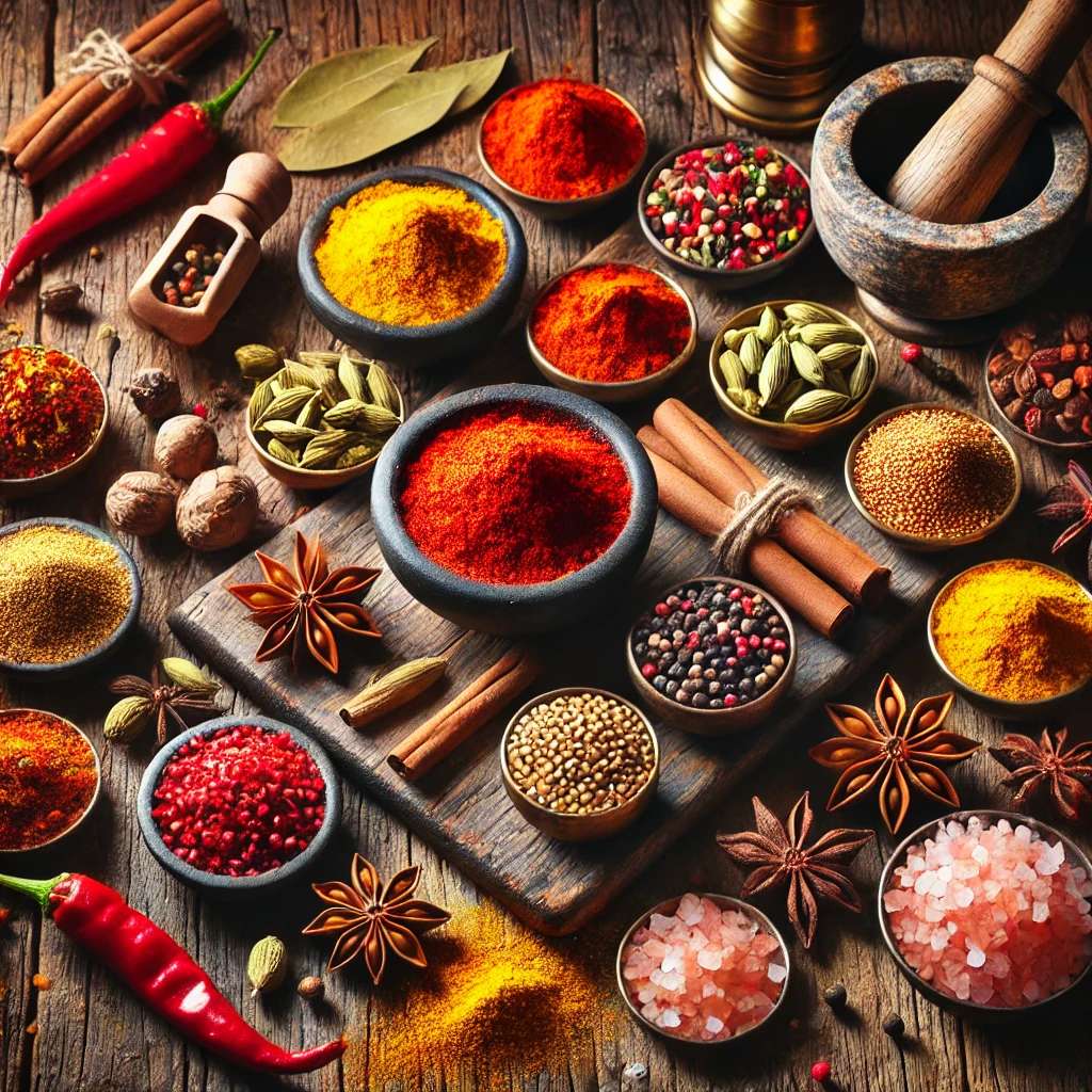 Combination of spices for blog post