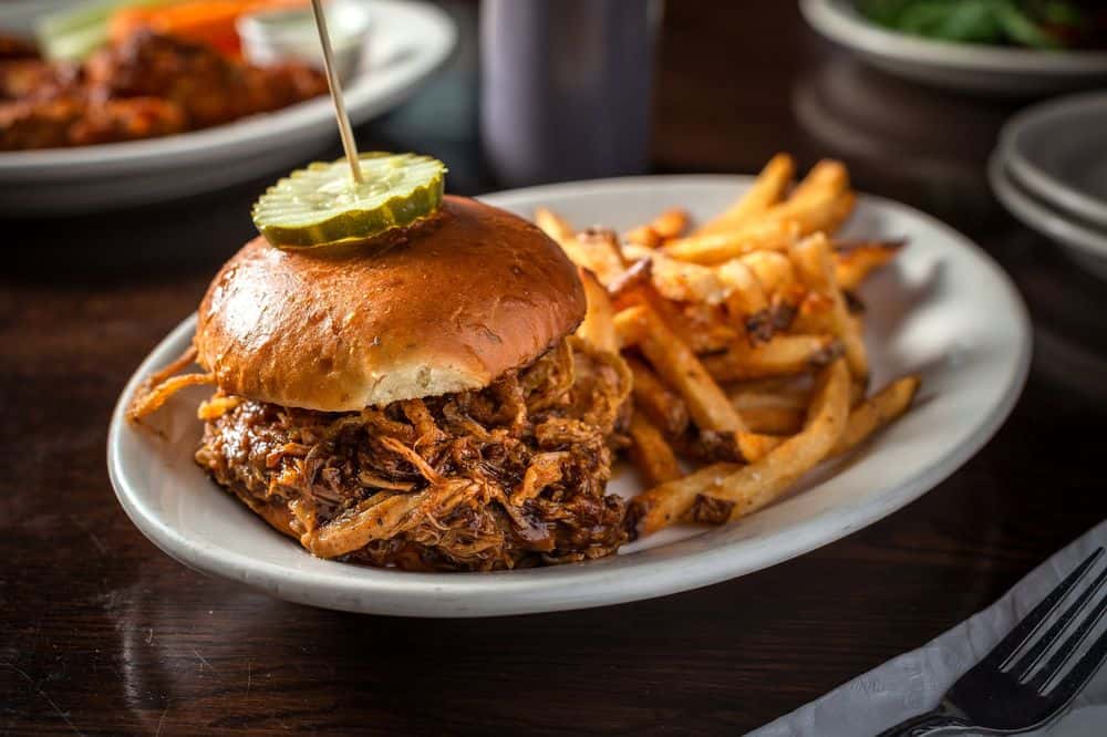 Pulled Pork Sandwich The Piggery Restaurant and Rooftop Bar