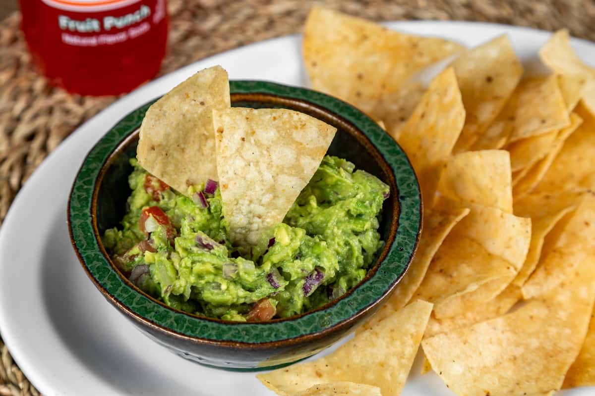 Guacamole and chips