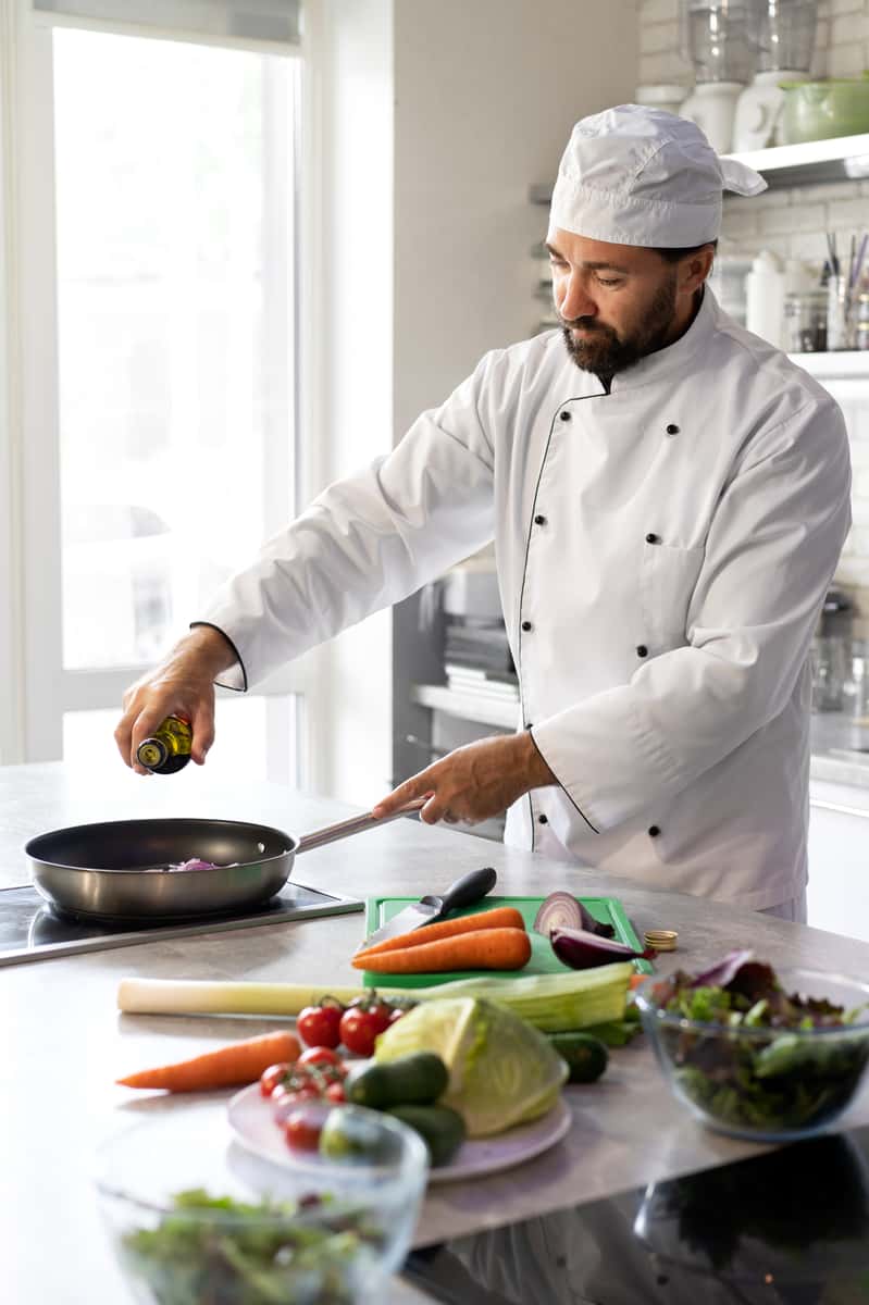 Chef cooking in the kitchen