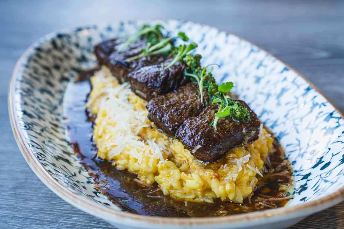 Risotto a la Huancaína con Lomo