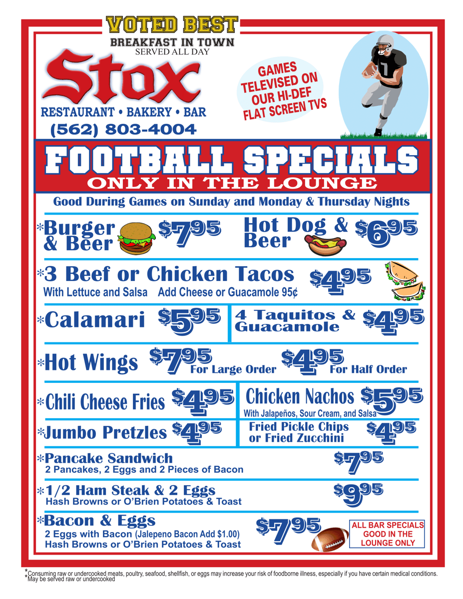 Stox Football Specials. Click image to view readable PDF.