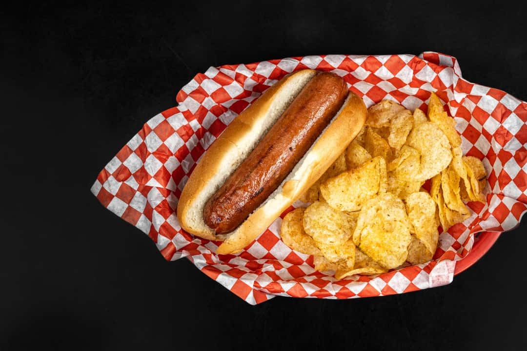 Angus beef hot dog