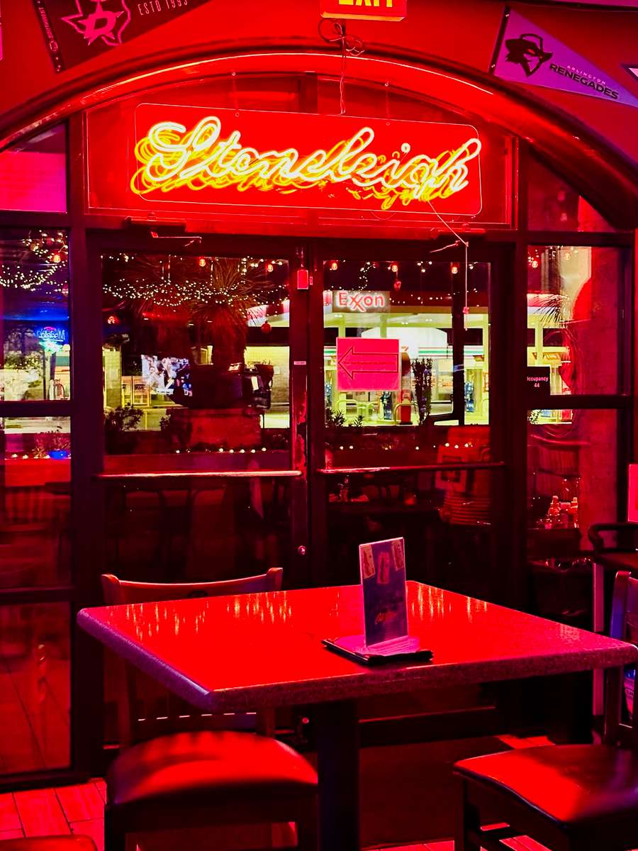 Red neon bar and grill 