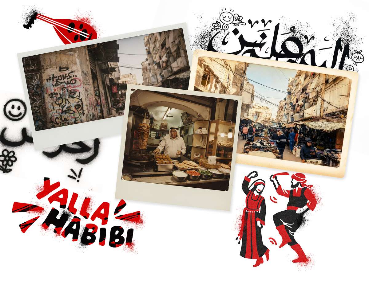 Photo collage of Lebanese streets