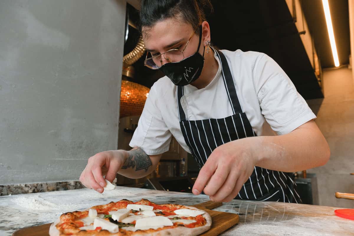 Making pizza