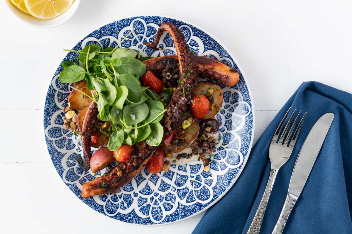 grilled octopus entree