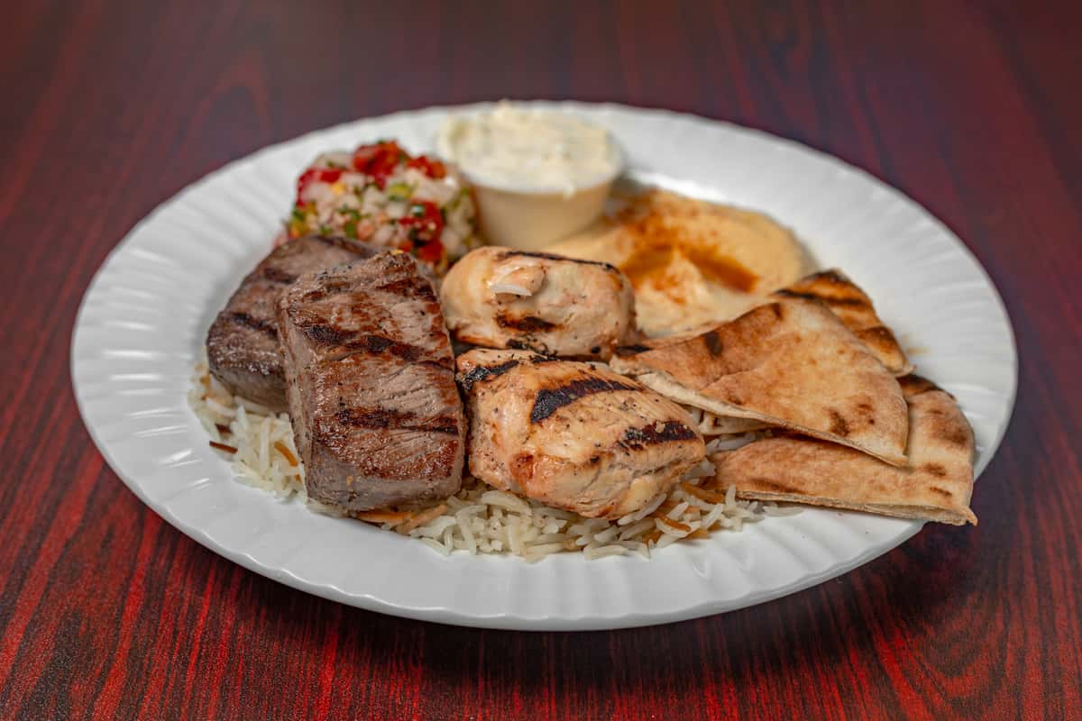 kabob meat n chicken