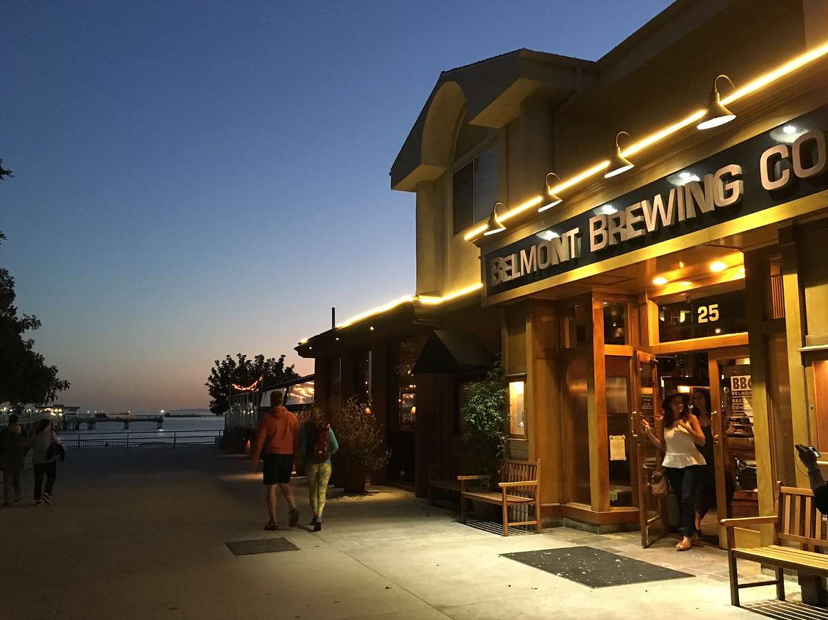 sunset at Belmont brewing
