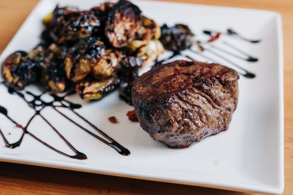 Steak with brussel sprouts