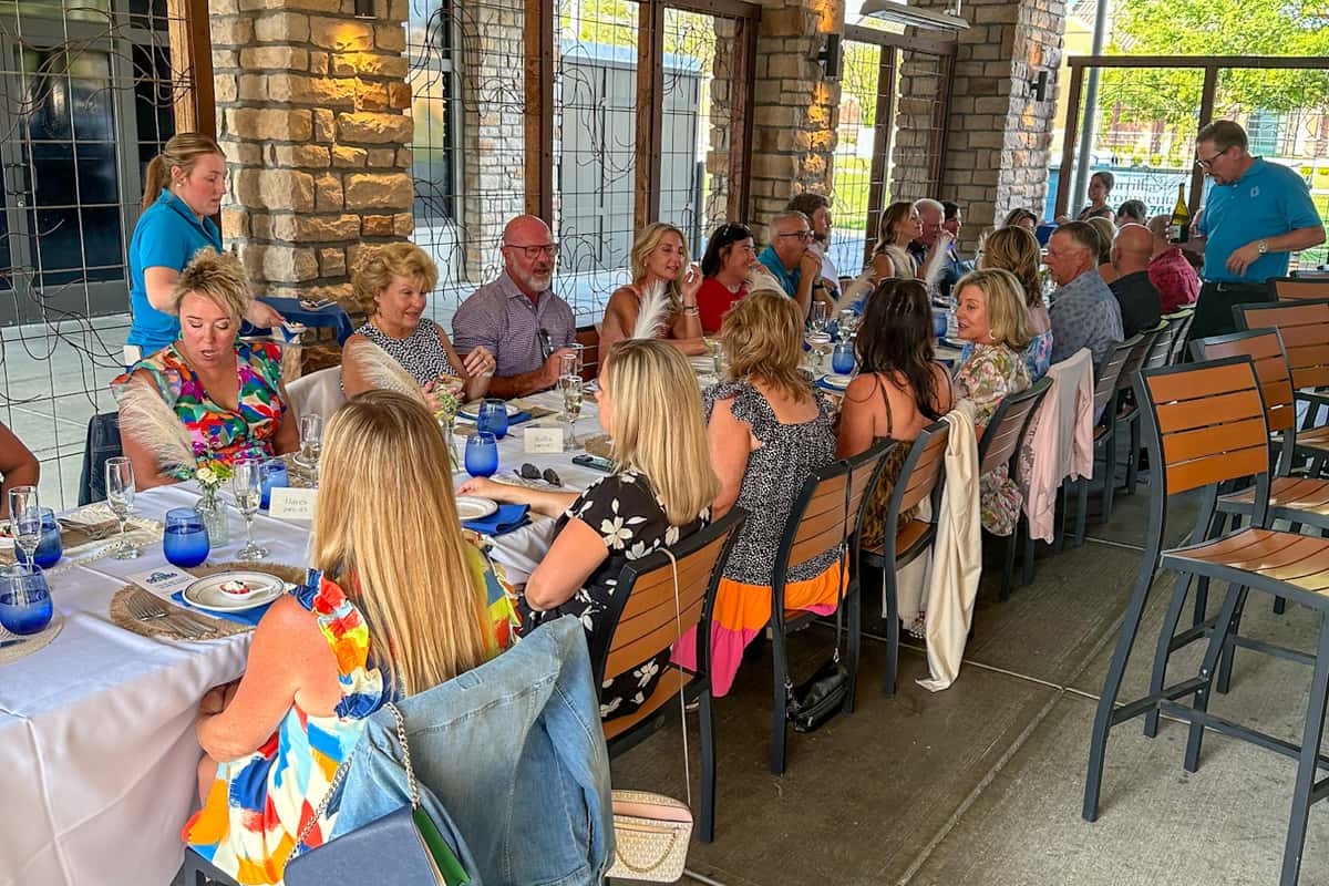 Private dinner on patio