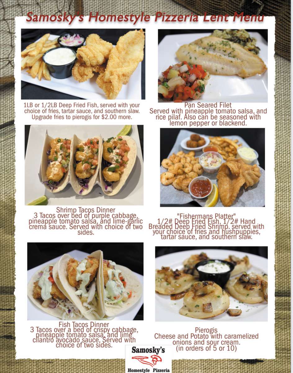 Weekly Special - Samosky's Homestyle Pizzeria