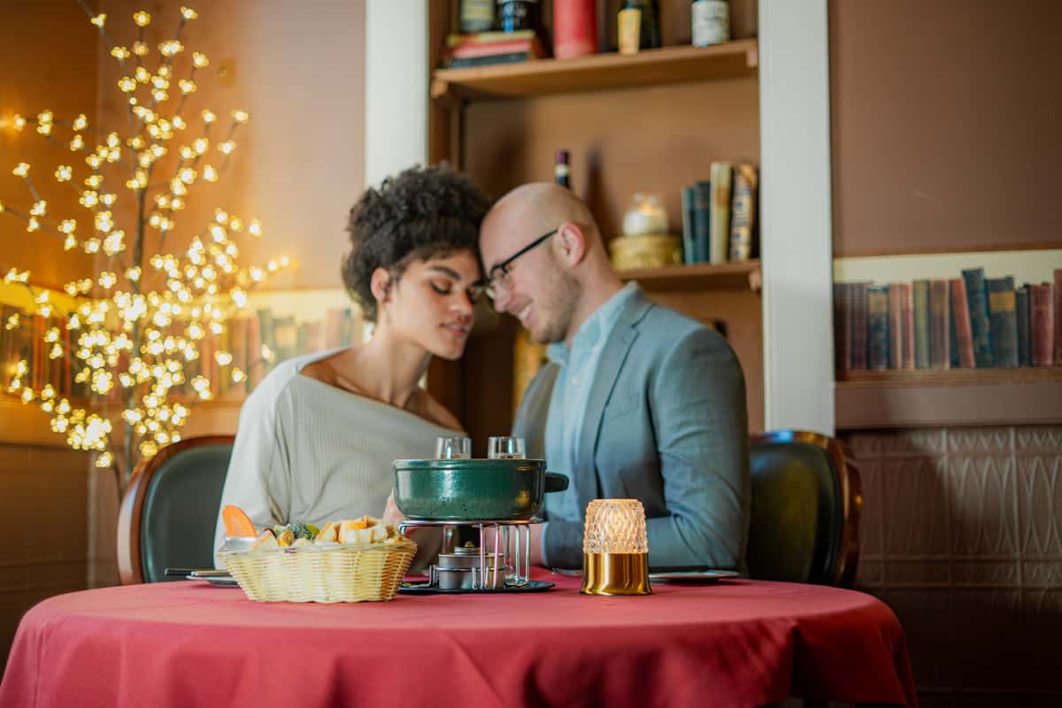Couple having a romantic dinner