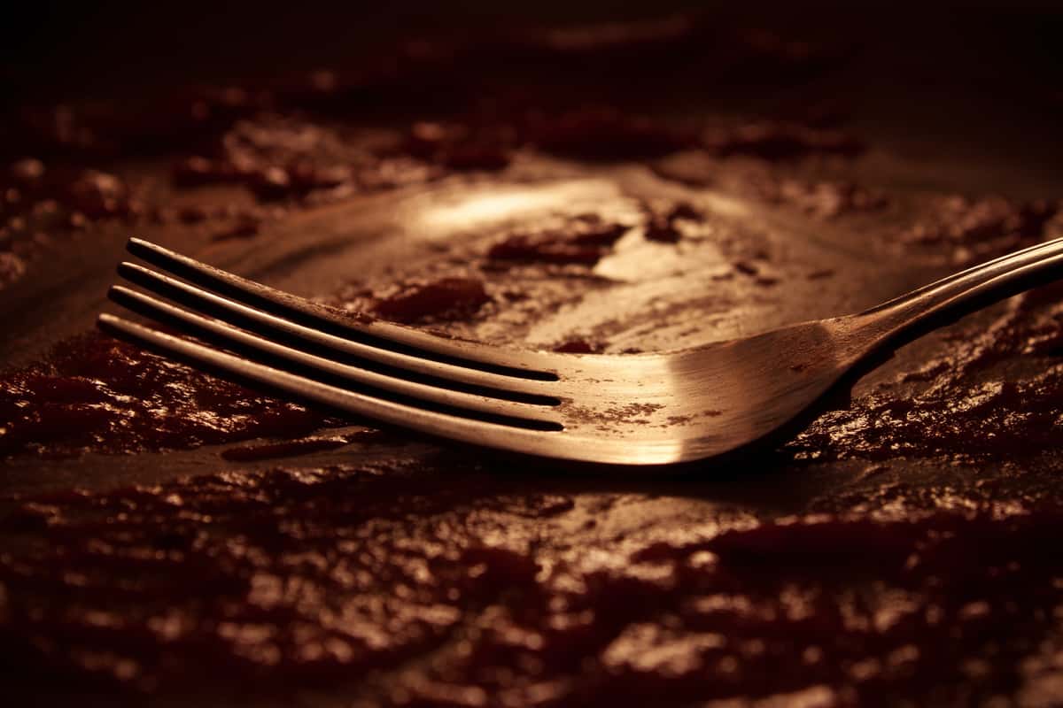 Fork on plate