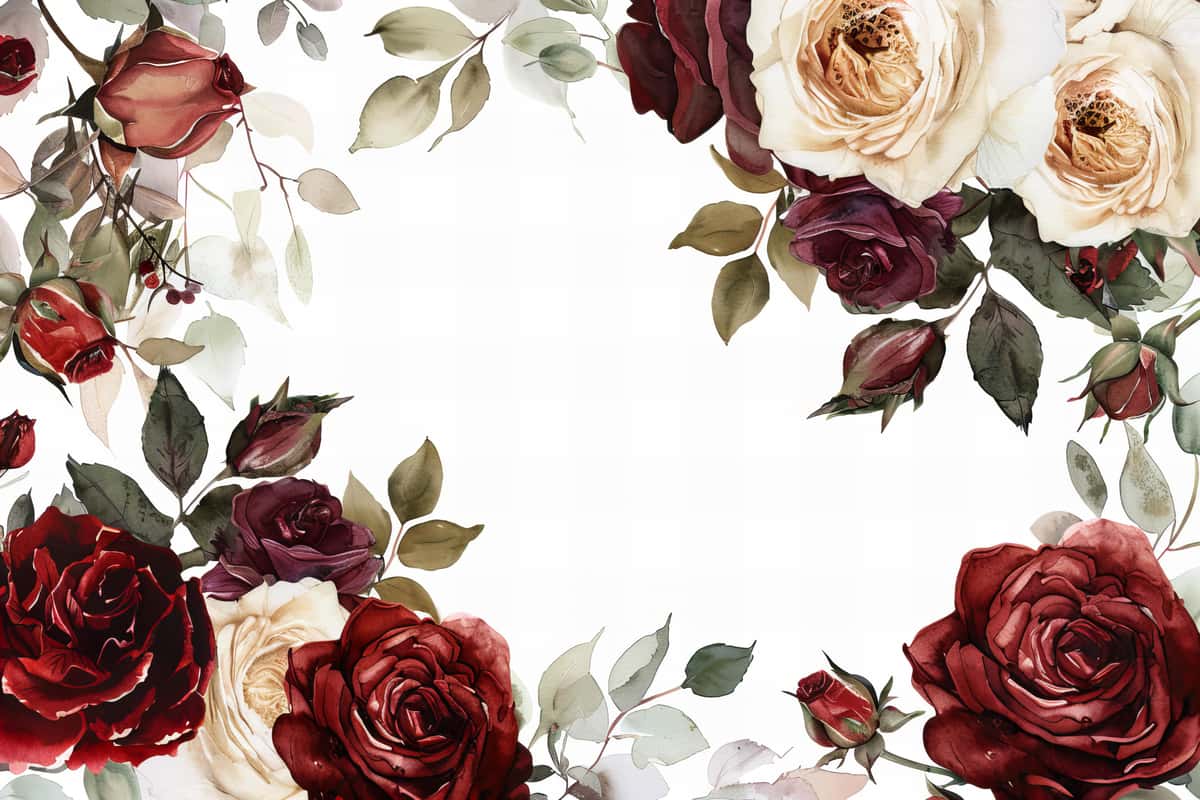 floral print roses