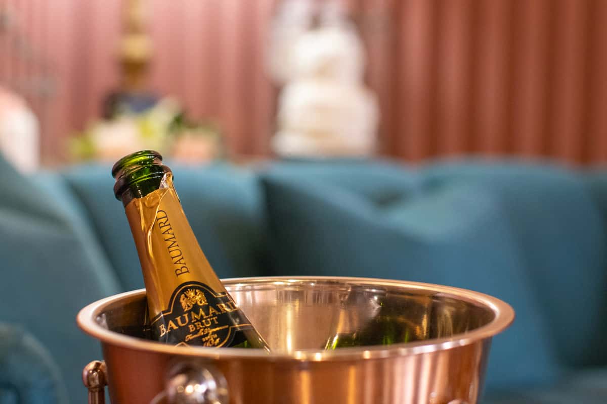champagne bottle in bucket