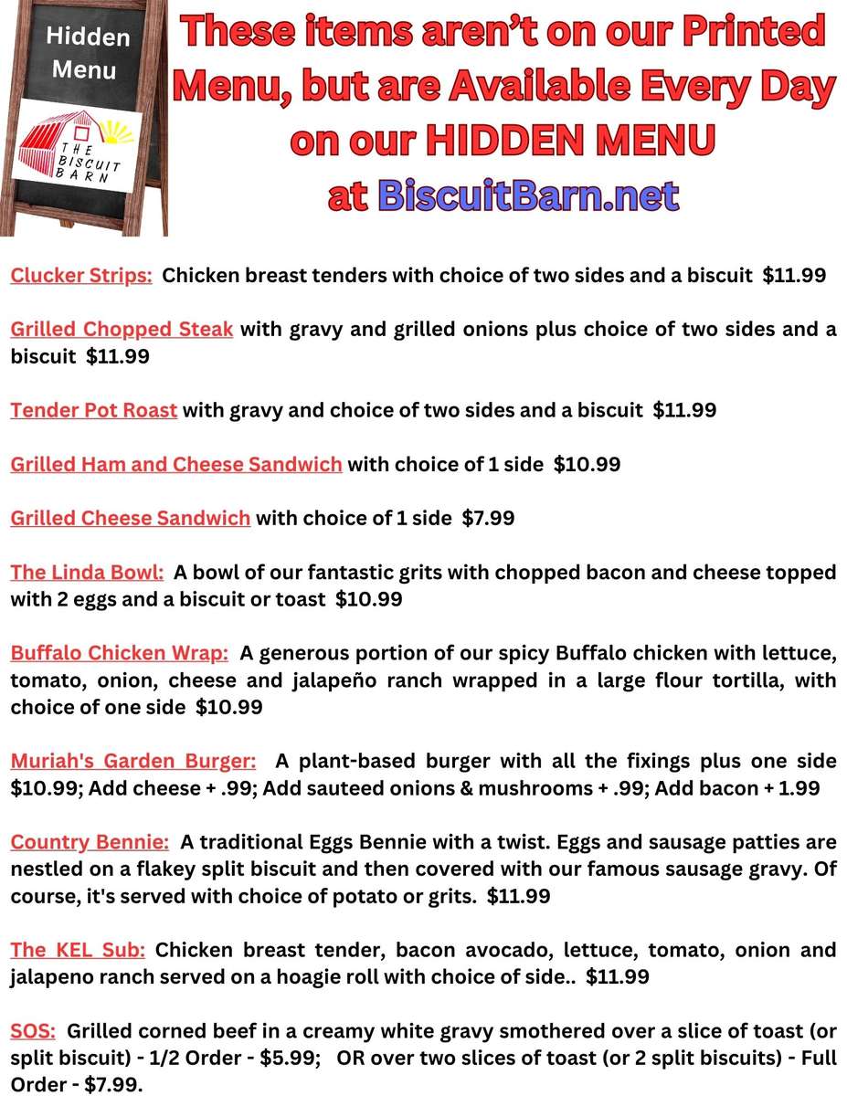 Hidden Menu