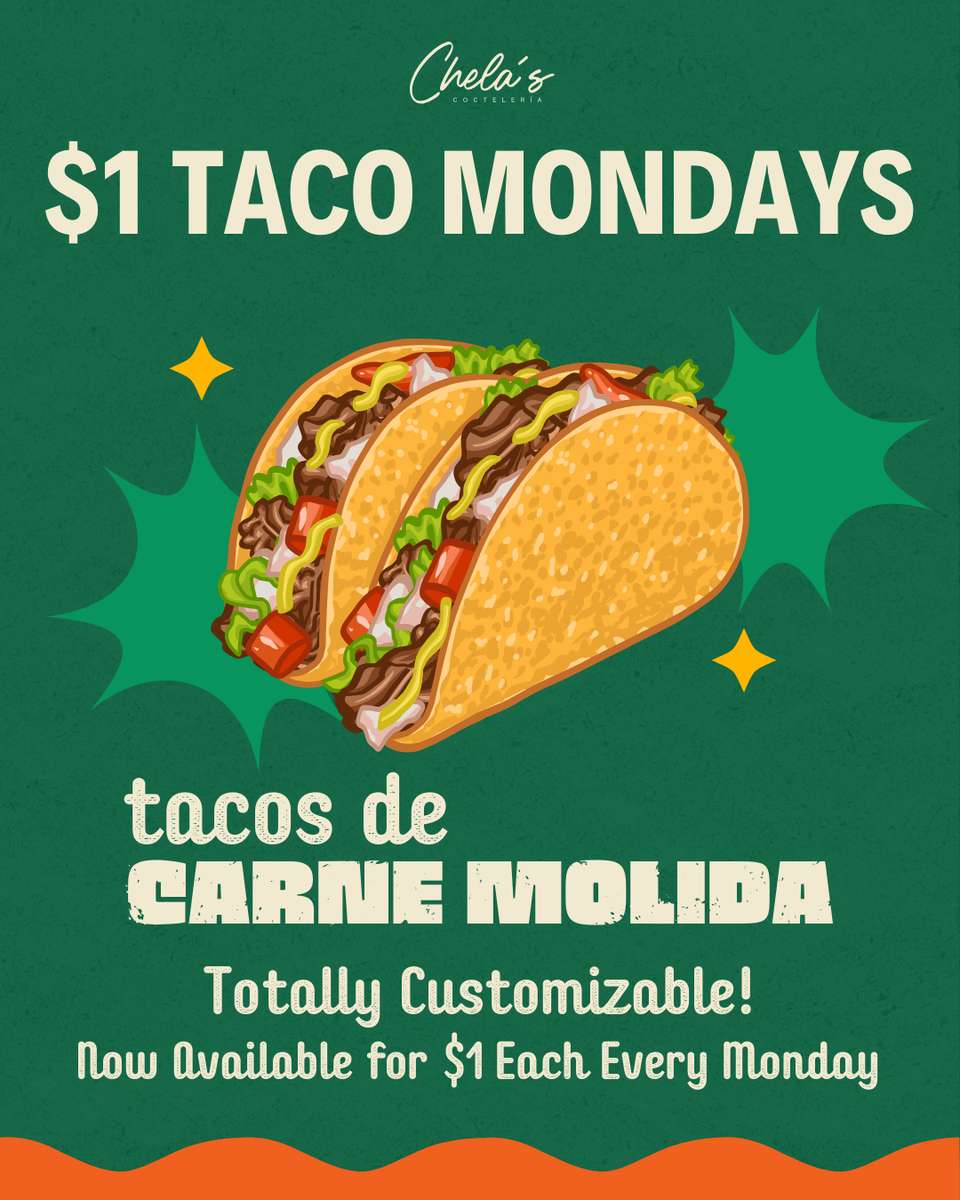 $1 Taco Mondays flyer
