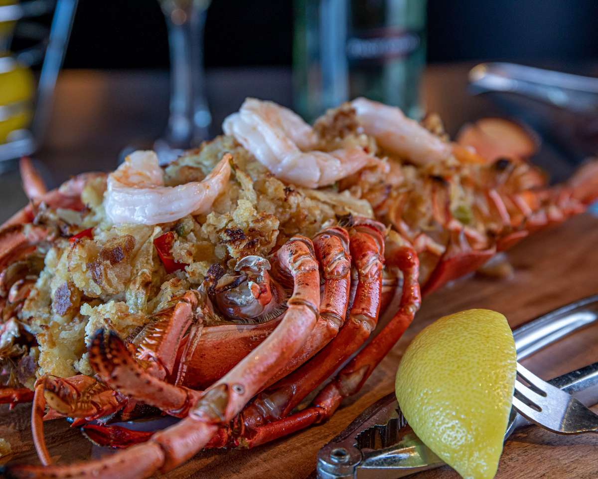 Orlando, FL/USA-5/3/20: A display of ready to bake seafood dinners