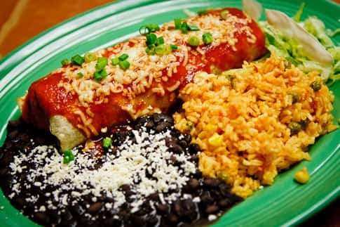 burrito with rice