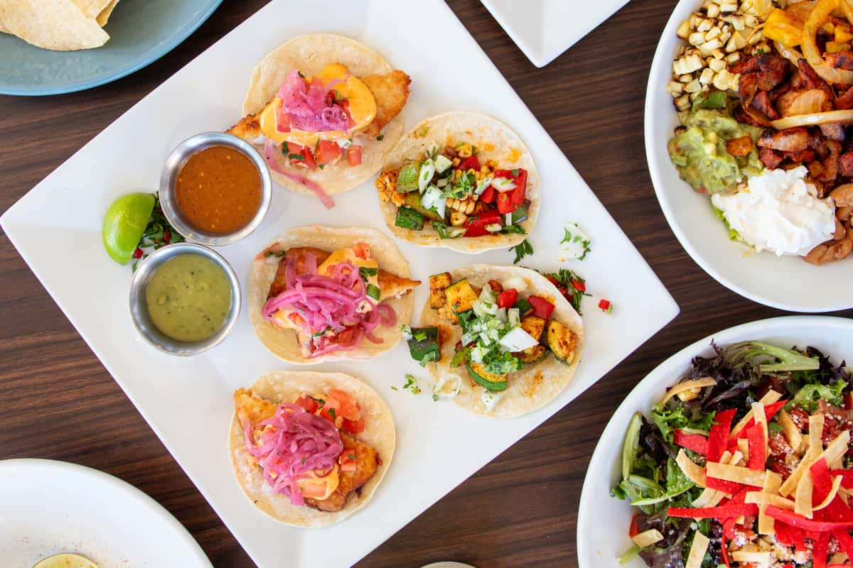 table of mexican food