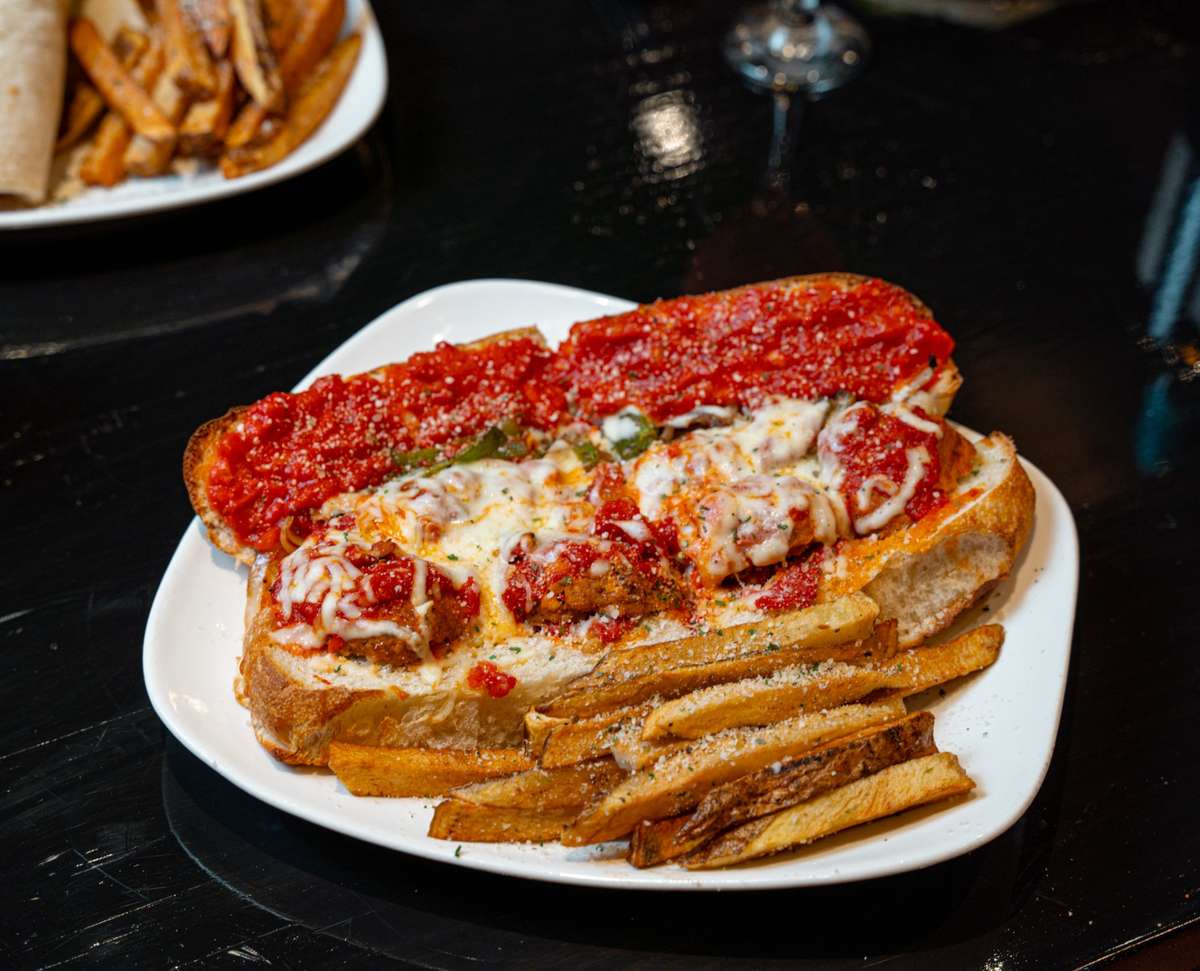 meatball pepper and onion hero