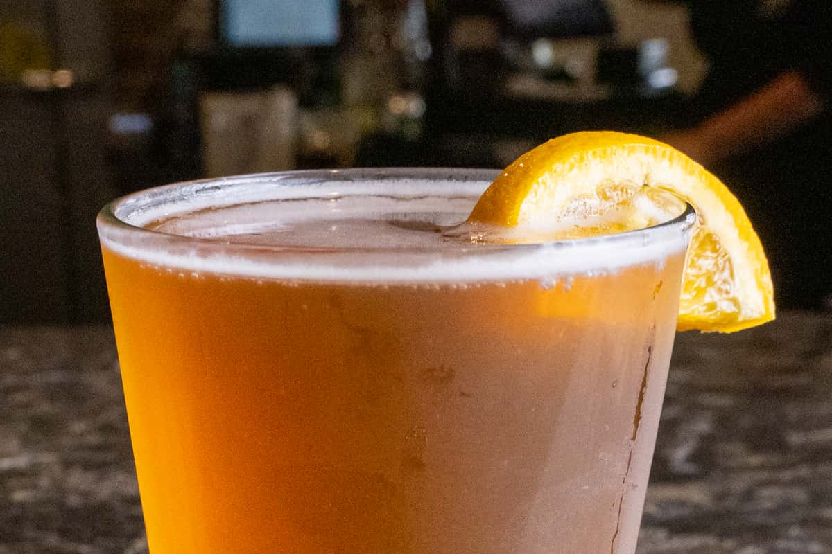 Tap Beer with orange 