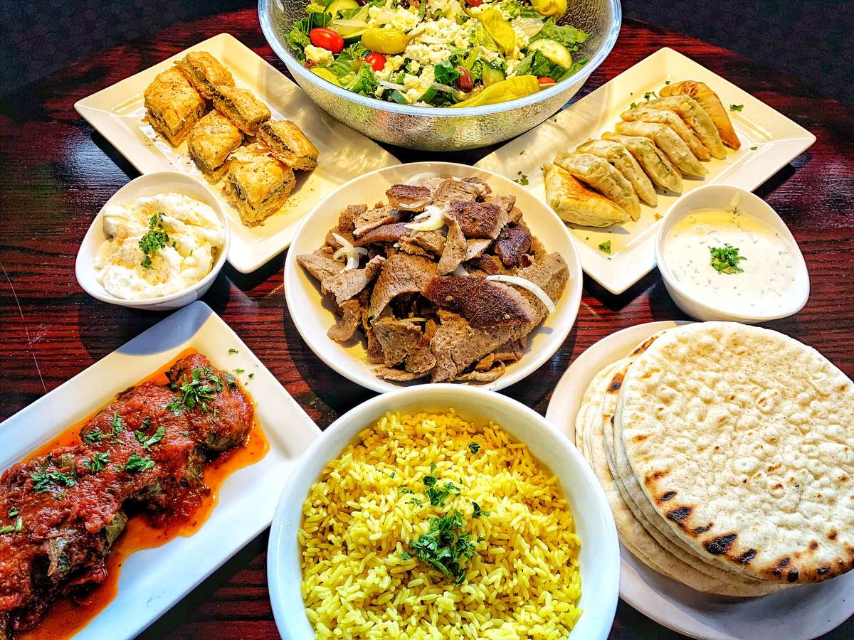 hero shot of greek food