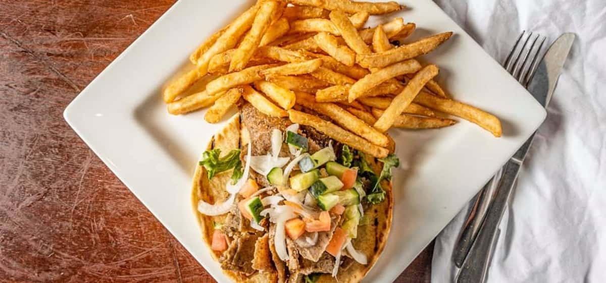 pita and fries