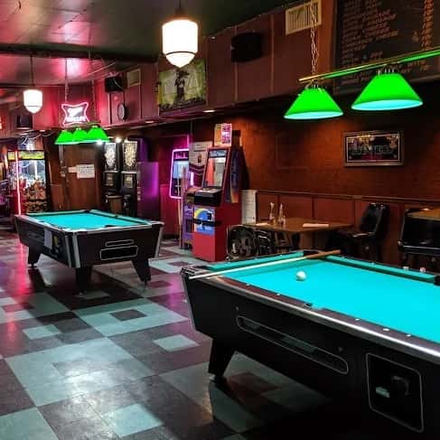 Pool tables at Midway Saloon