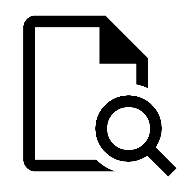 Document with magnifying glass icon