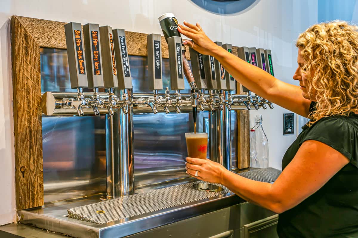 pouring beer
