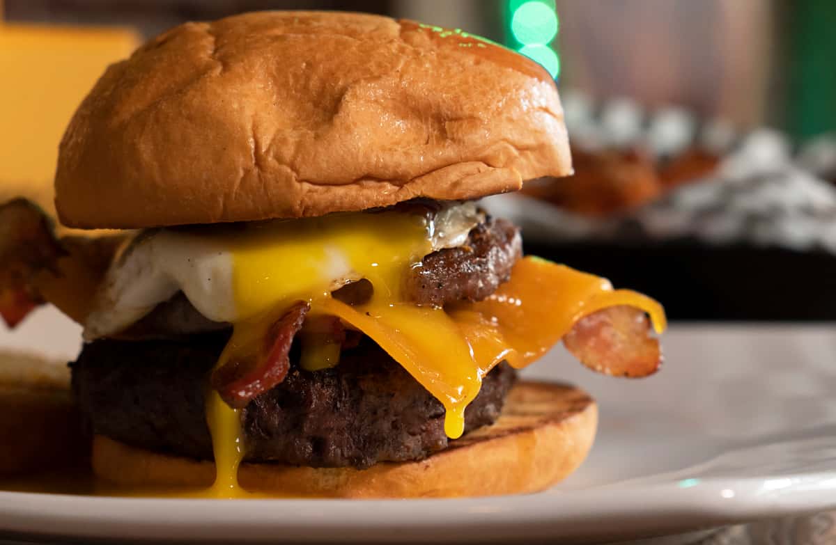 Beef, Turkey, Chicken, and Plant based burgers available at Hattiesburgers & Blues