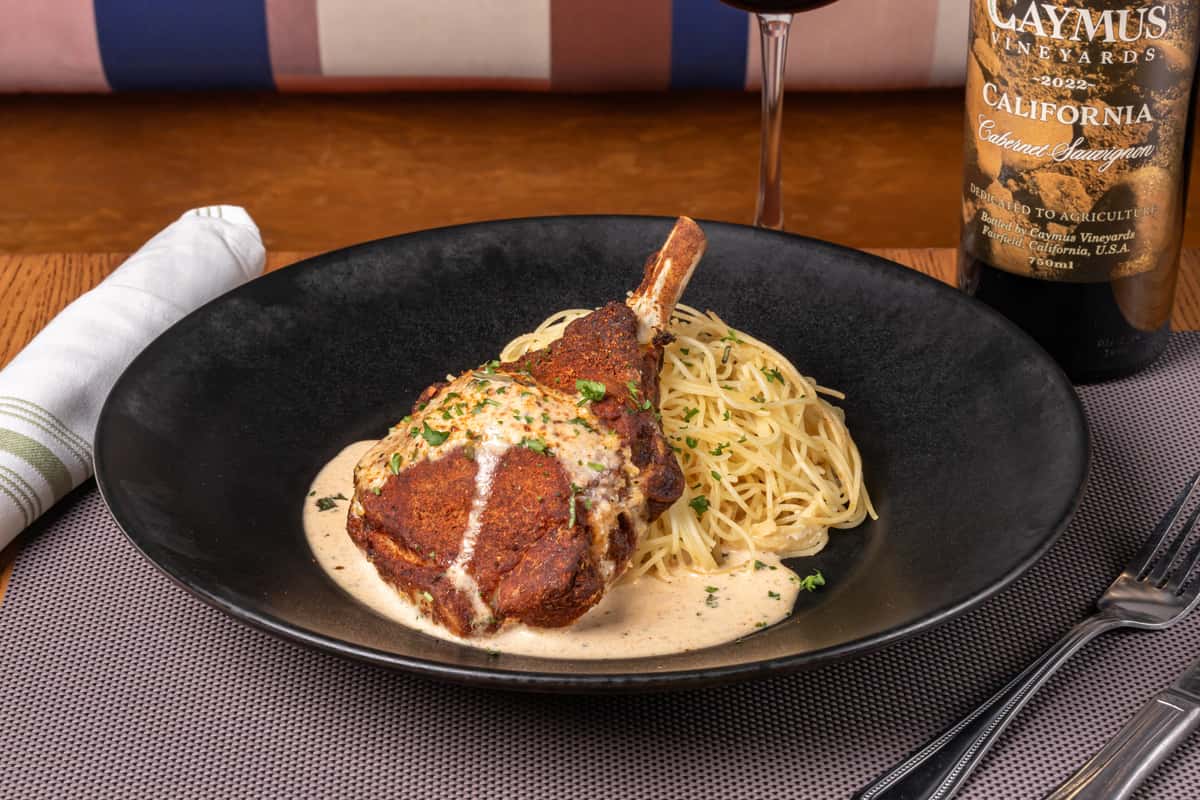 Blackened Stuffed Pork Chop