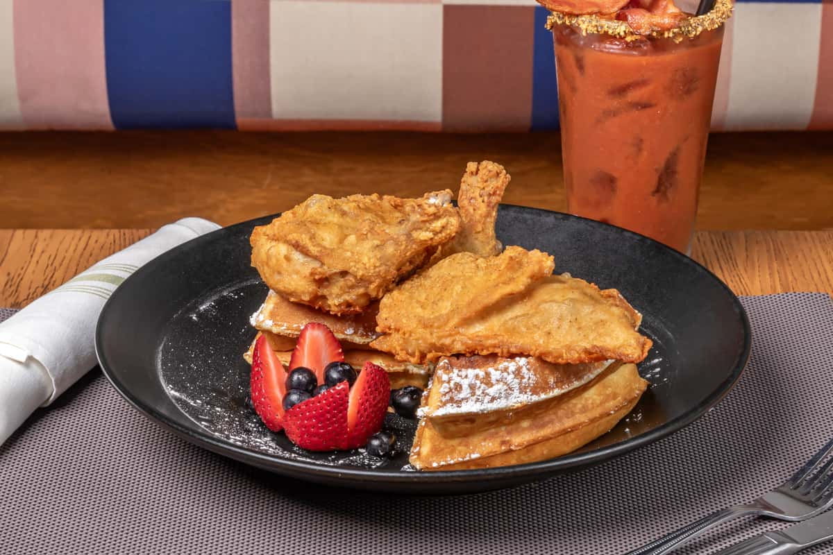 chicken and waffles
