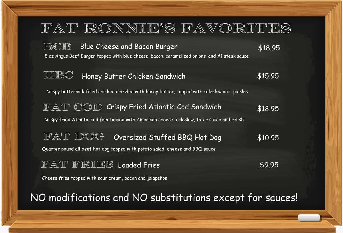 VIP menu