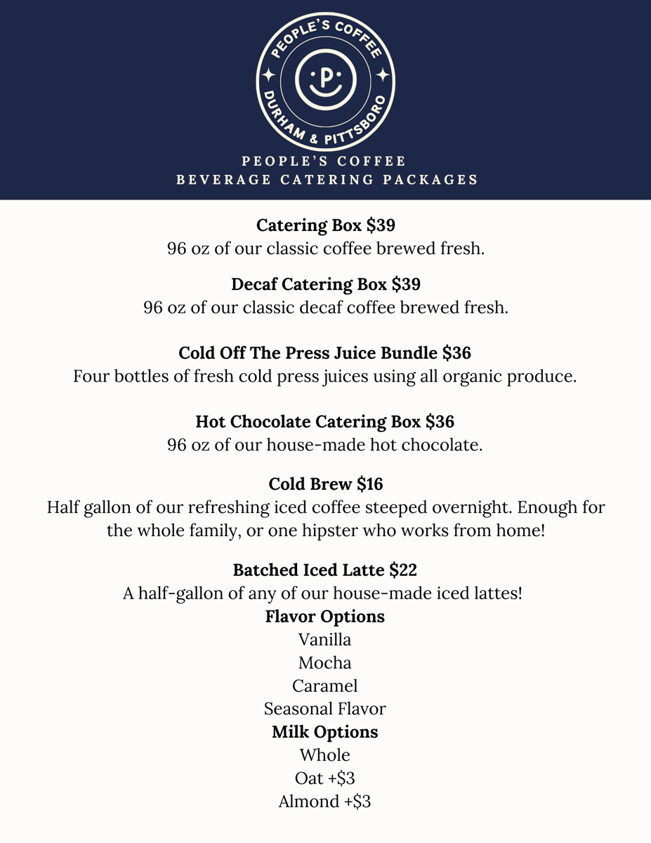 Beverage Catering Packages