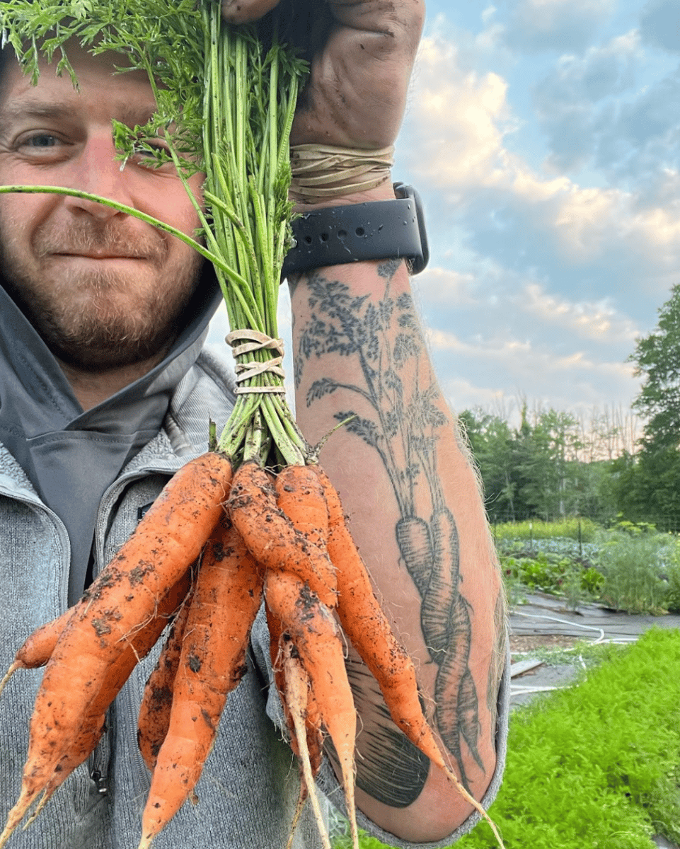 man with carrots
