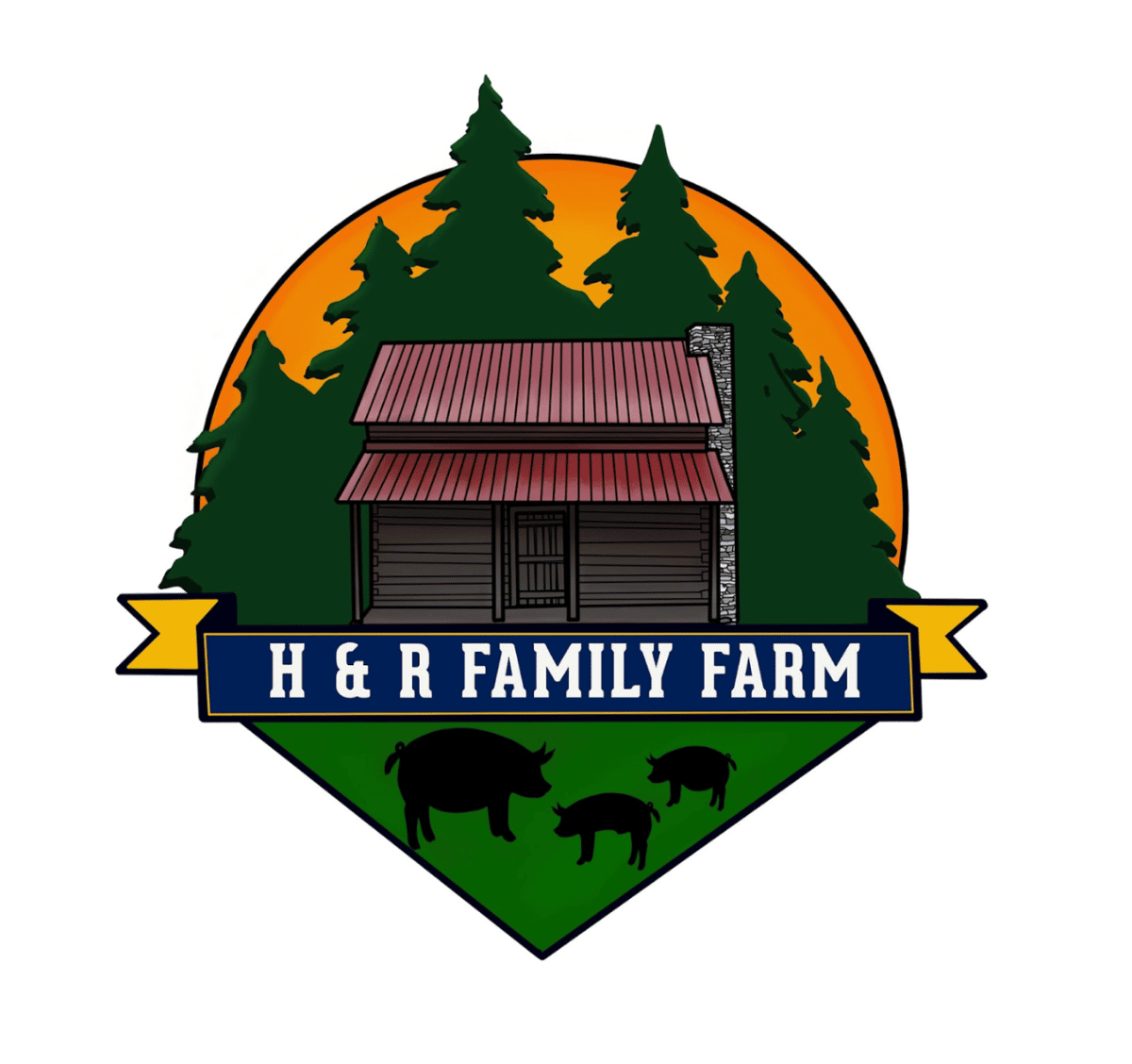 h and r farm logo