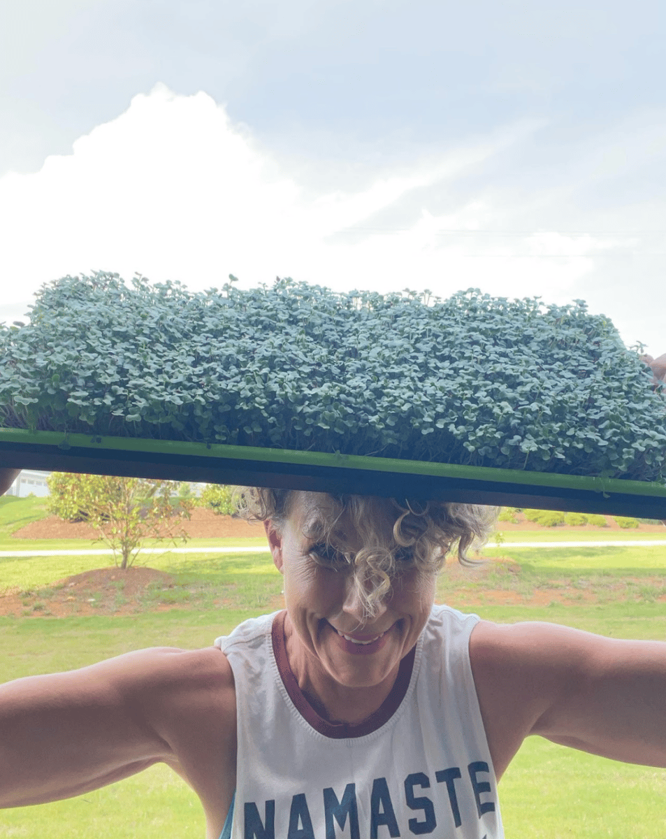 woman at farm