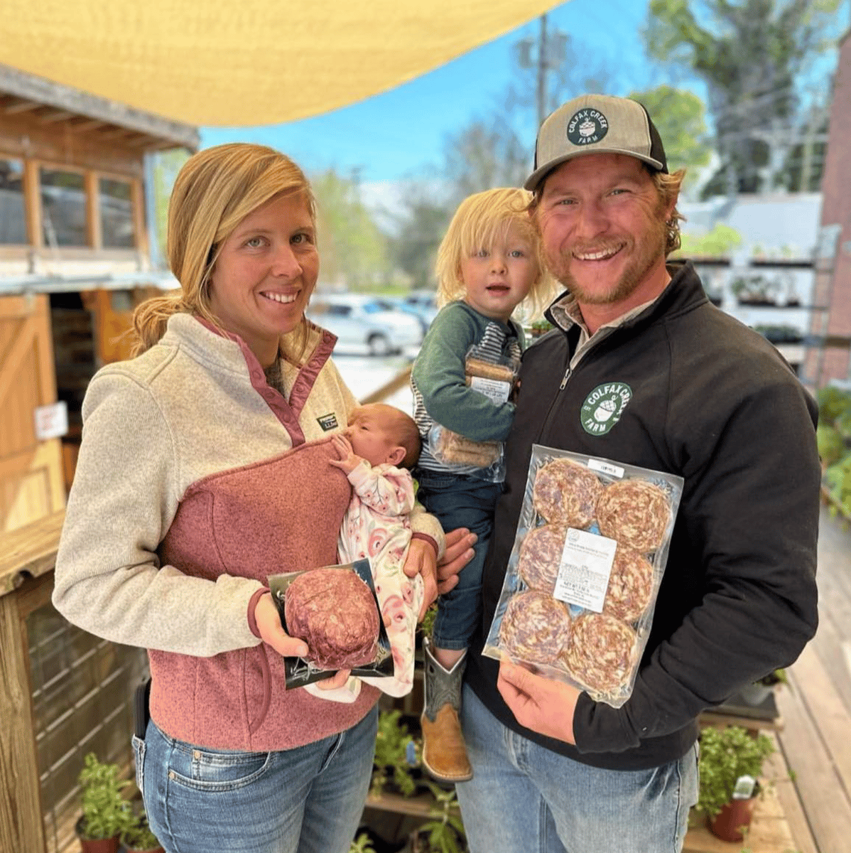 family at farm