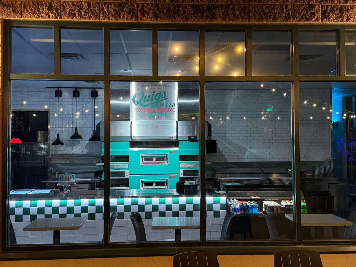 Quig's pizza and custard