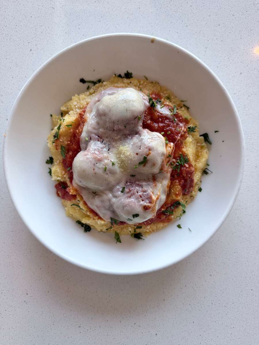 meatballs with polenta