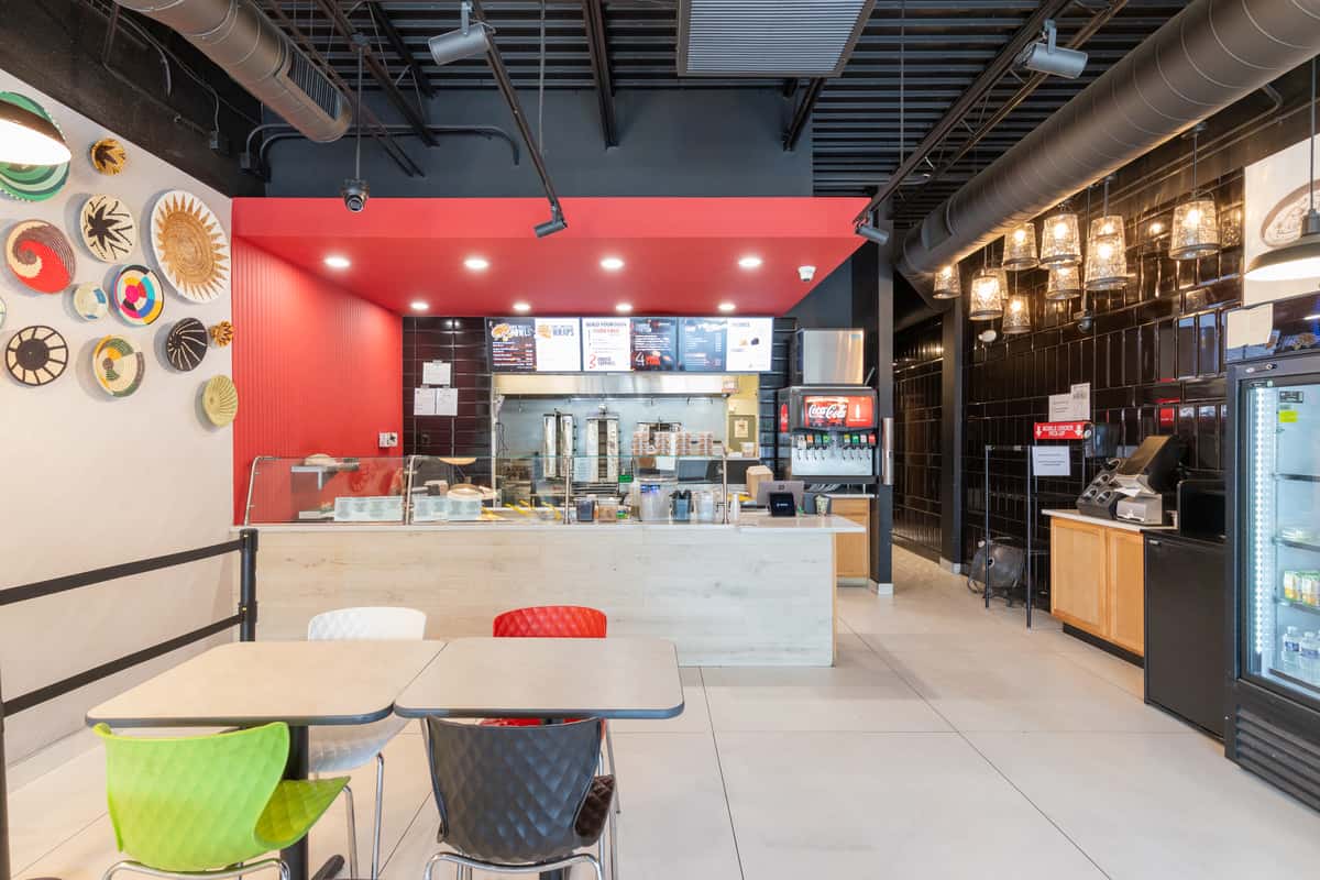Interior of &Shawarma