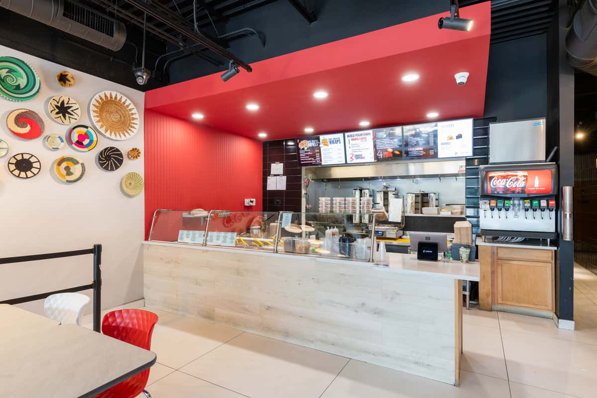 Interior of &Shawarma