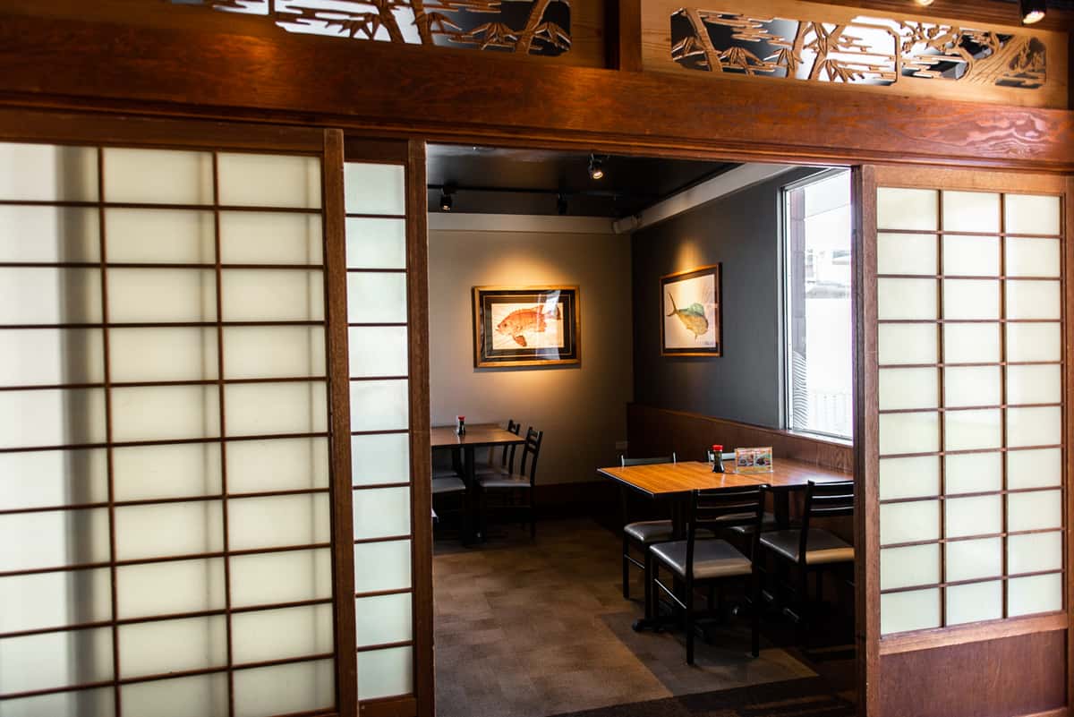 Door leading into private room
