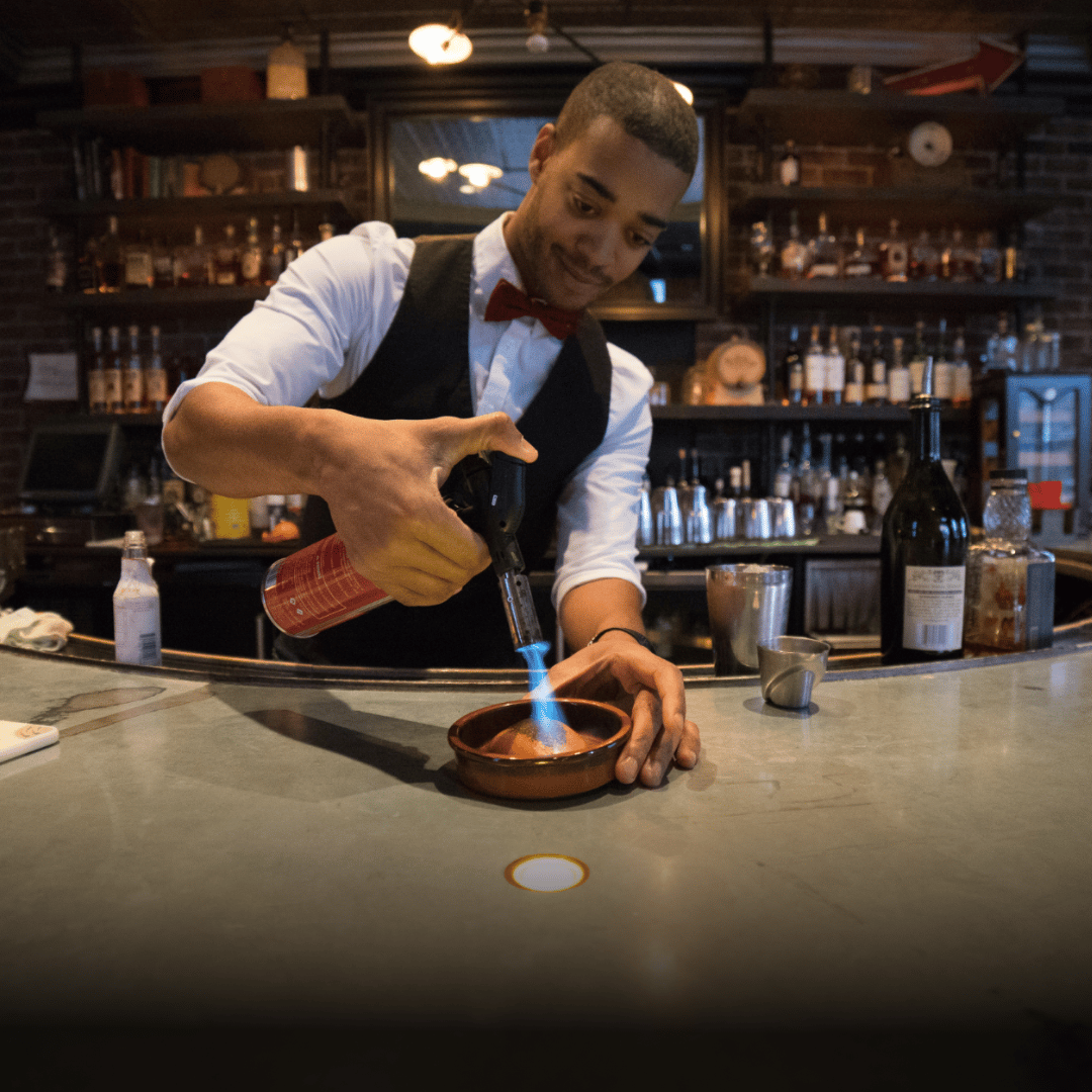 bartender preparing cocktail